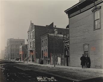 (CHICAGO, ILLINOIS) An archive of 89 sharply-rendered survey photographs of Chicago, documenting the citys dwindling pre-automobile da